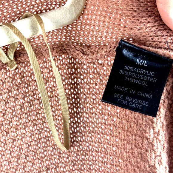 Wishlist (VICI Collection) Dolman/Batwing Open Cardigan Sweater Coral Size M/L - Picture 9 of 14